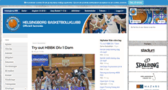 Desktop Screenshot of helsingborgbasketbollklubb.se